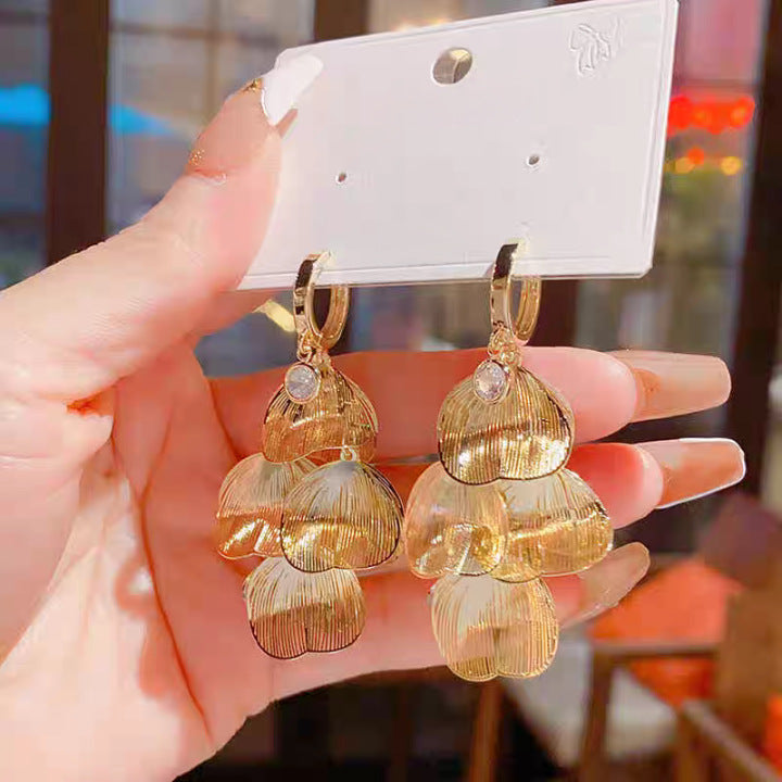 🍀Boucles d'oreilles à feuilles superposées pour femmes✨