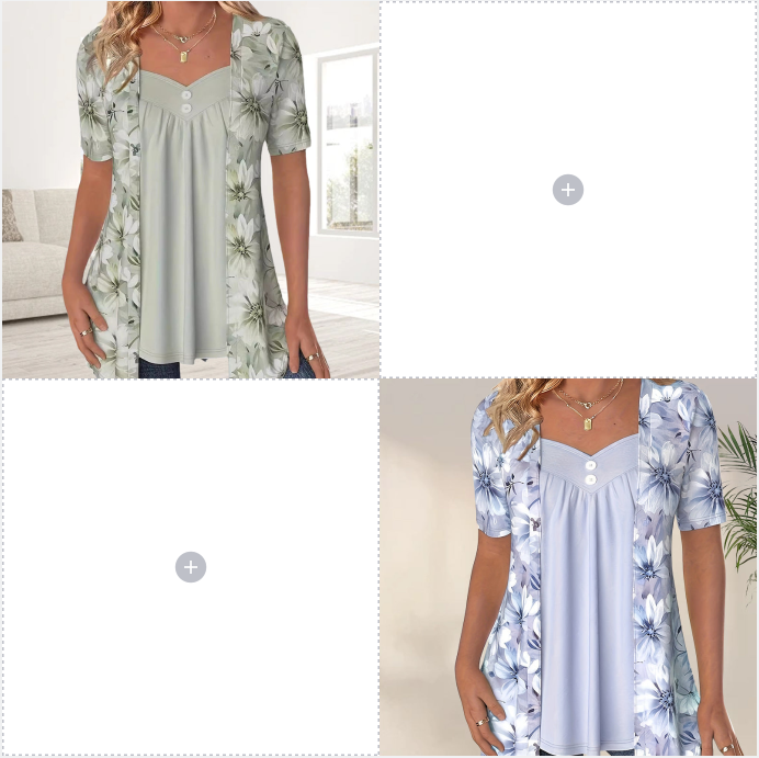 2025 Nouveaux produits👚Top patchwork floral irrégulier pour femmes