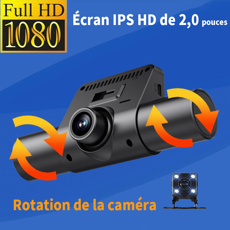 ⏳Offre spéciale limitée dans le temps⌛Caméra embarquée 1080p 4 canaux avec vision nocturne