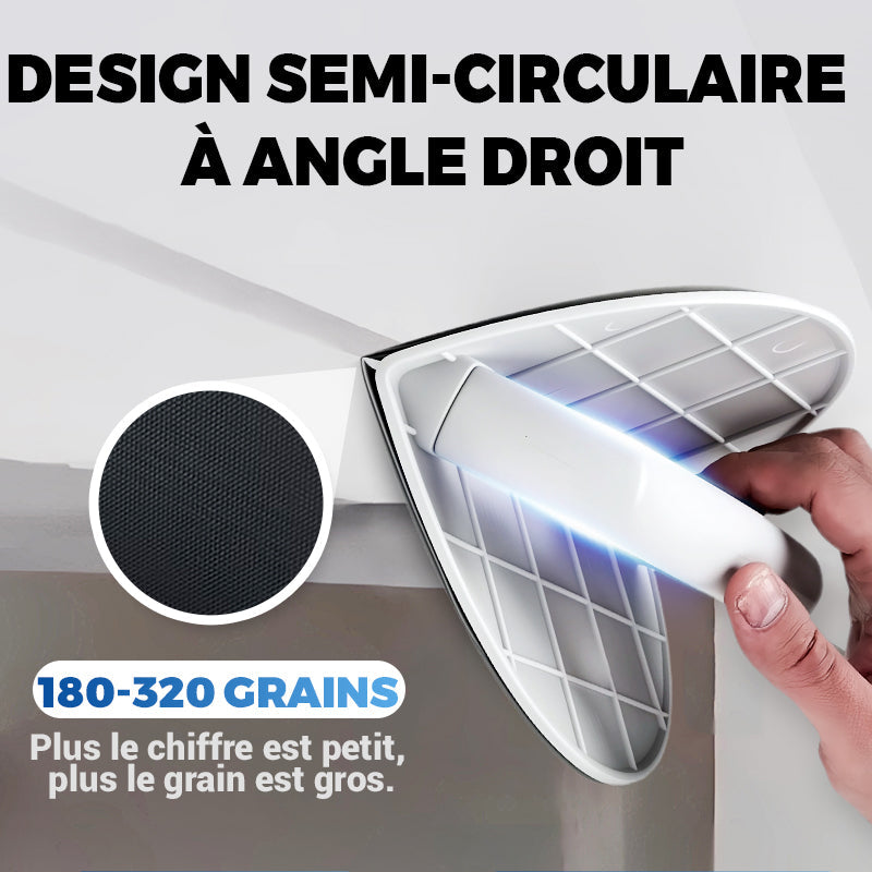 Outil de Ponçage Multifonctionnel Semi-Circulaire avec Papier Abrasif 🛠️✨ | Idéal pour Coins et Surfaces Courbes