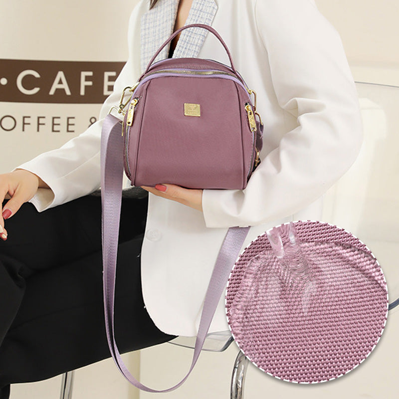Sac à dos décontracté pour femmes à grande capacité et uni avec 3 manières de le porter