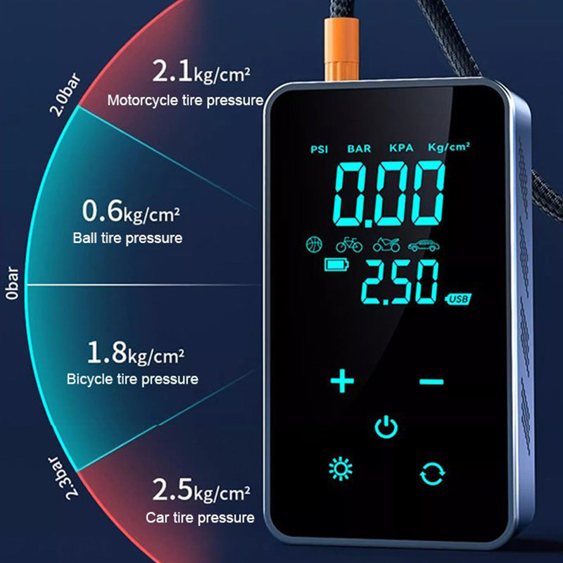 Pompe à Air Haute Vitesse à Écran Tactile pour Pneus