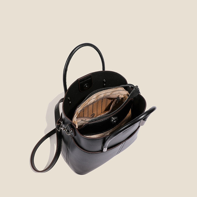Sac à Main et à Bandoulière Rétro en Cuir pour Femmes