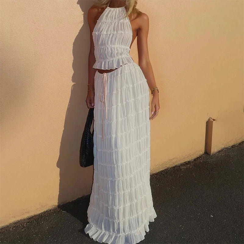 Ensemble jupe maxi 2 pièces pour femmes
