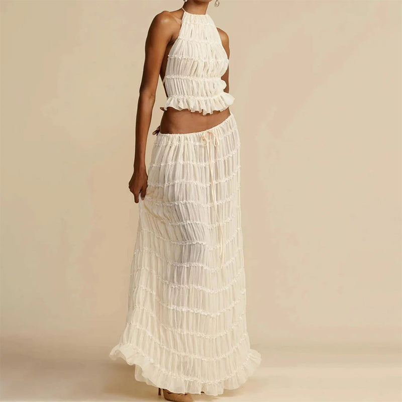 Ensemble jupe maxi 2 pièces pour femmes