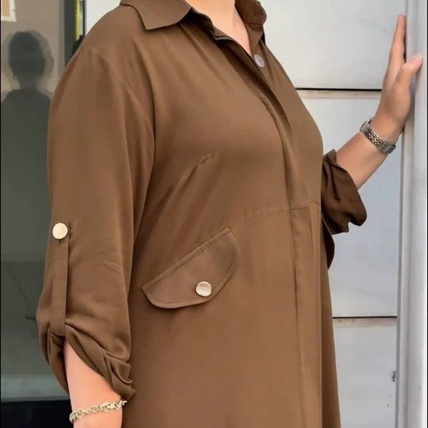Chemise boutonnée et pantalon large pantalon 2 pièces