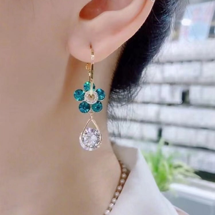 Boucles d’oreilles élégantes en cristal floral-Achetez-en 1, obtenez-en 1 gratuitement