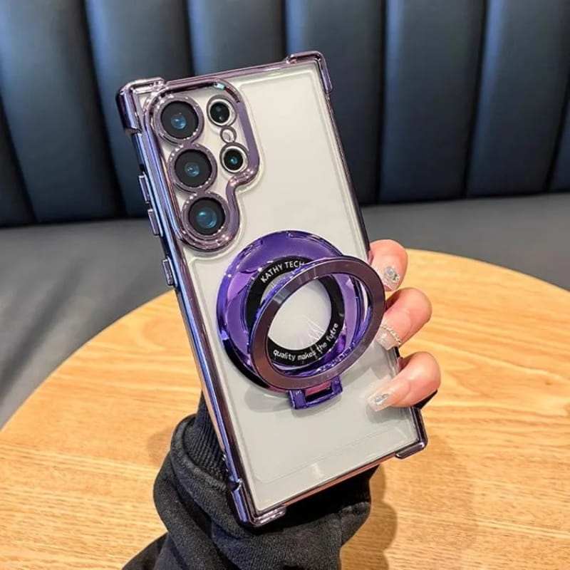 Etui de téléphone anti-chute avec anneau invisible pour Samsung