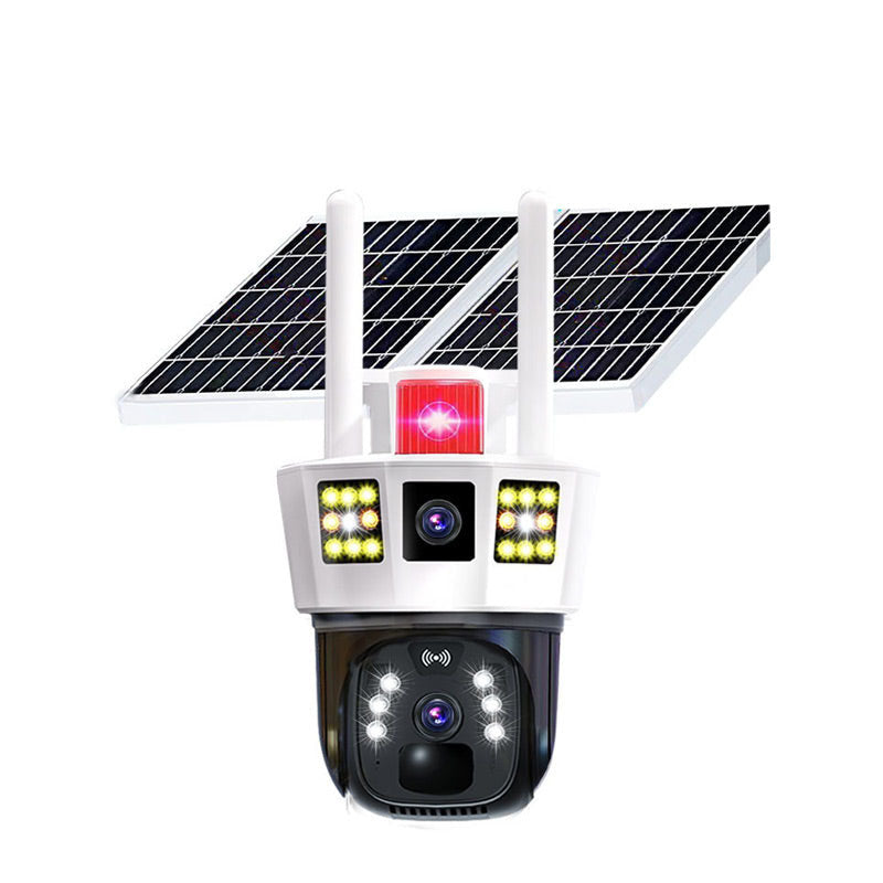🔥Vente à chaud🔥Caméra de surveillance solaire intelligente à 360° avec moniteur à triple écran