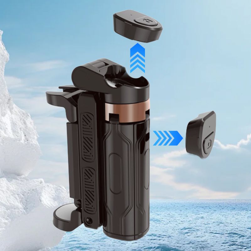 💖50% de réduction pour une durée limitée💖⏳Bâton de selfie Bluetooth pliable de poche avec trépied intégré