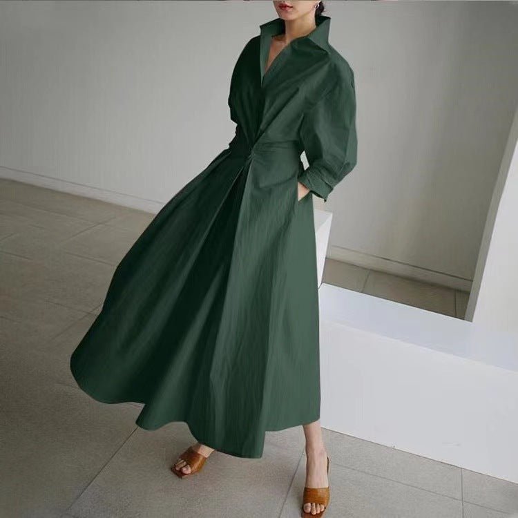 ✨Jupe longue à la mode de couleur unie✨