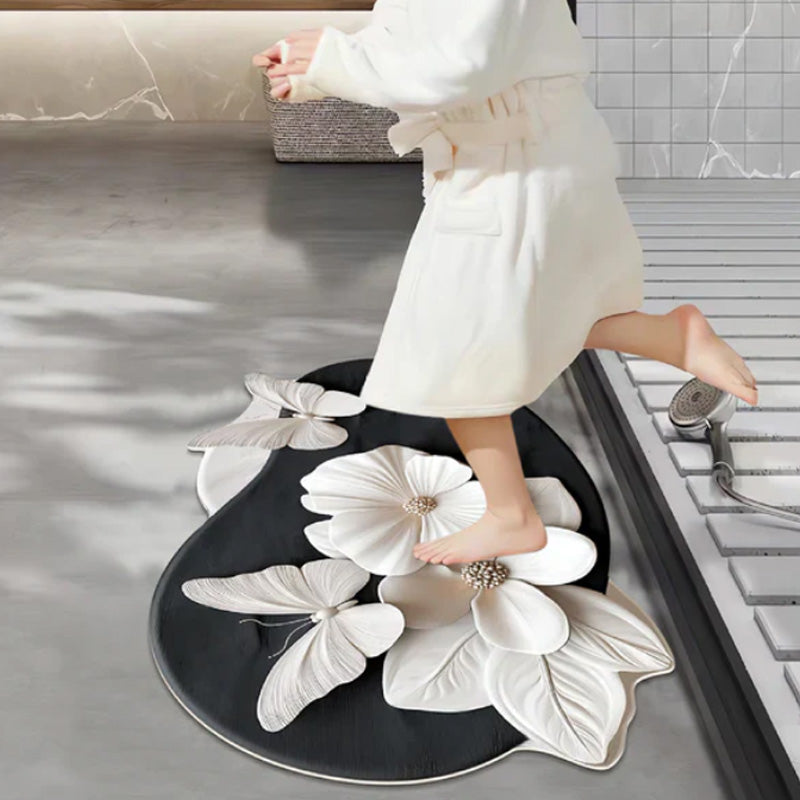 Tapis Absorbant Antidérapant à Motif 3D Réaliste