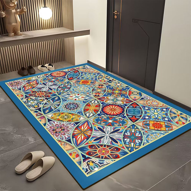 Tapis de porte géométrique bohème pour l'entrée