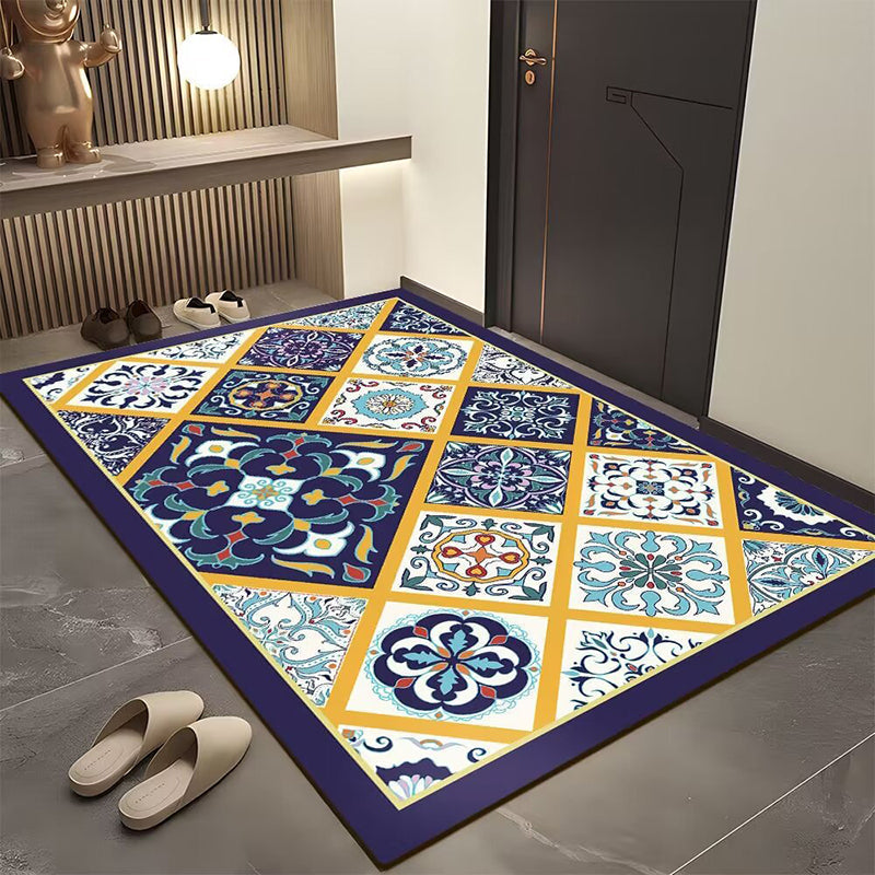 Tapis de porte géométrique bohème pour l'entrée