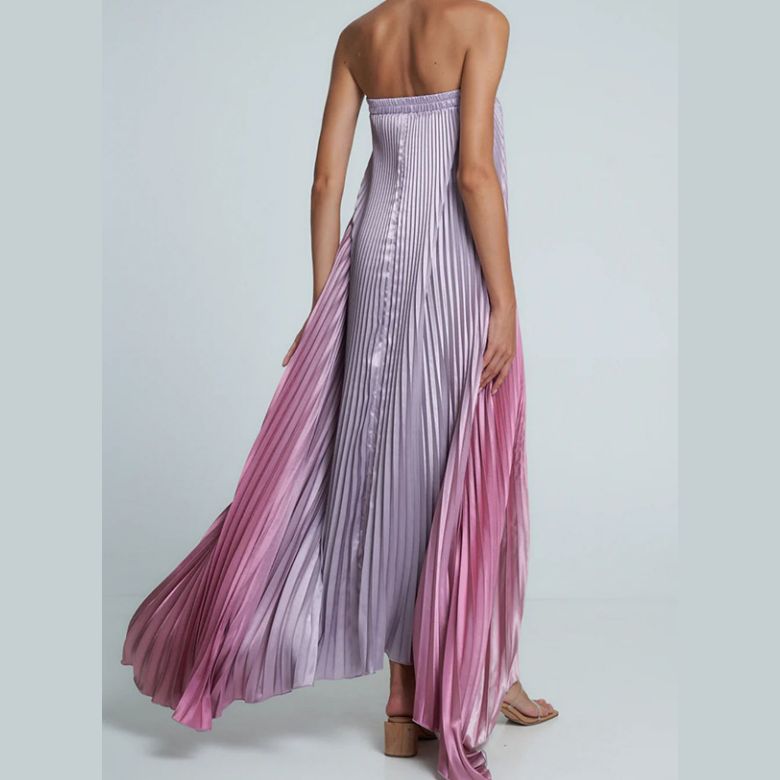 💕Robe de soirée bustier à plis dégradés
