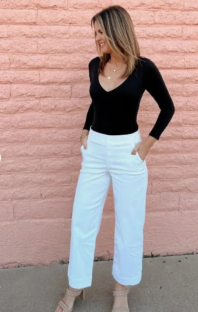 🔥VENTE CHAUDE 2025🔥Pantalon large court en sergé extensible