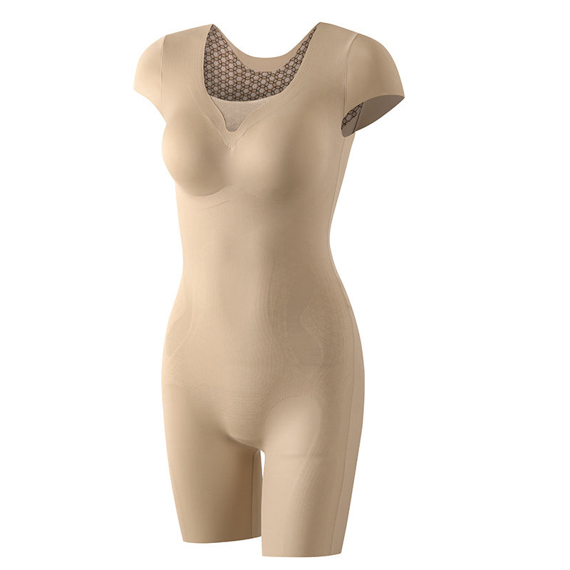💖Corset moulant sans soutien-gorge à manches courtes pour femmes