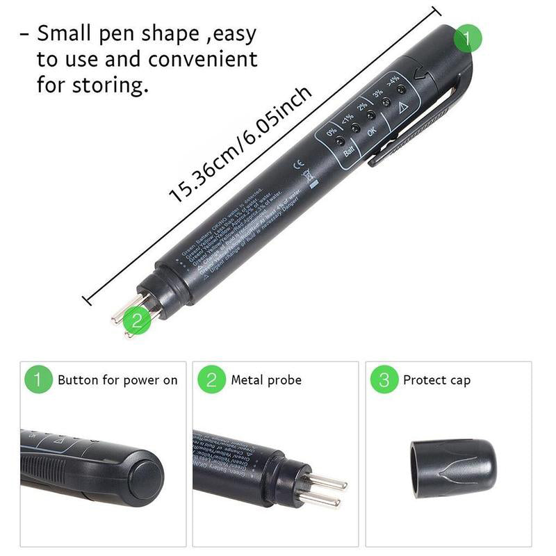Stylo testeur d'humidité de haute précision pour liquide de frein