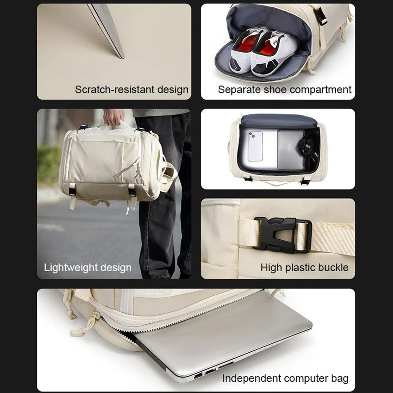 Sac à dos pour bagages de grande capacité en forme de boîte