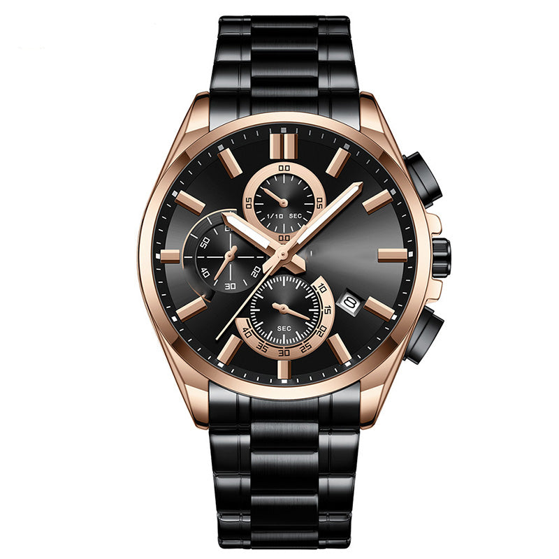 ⌚Montre-bracelet d'affaires en acier inoxydable pour homme