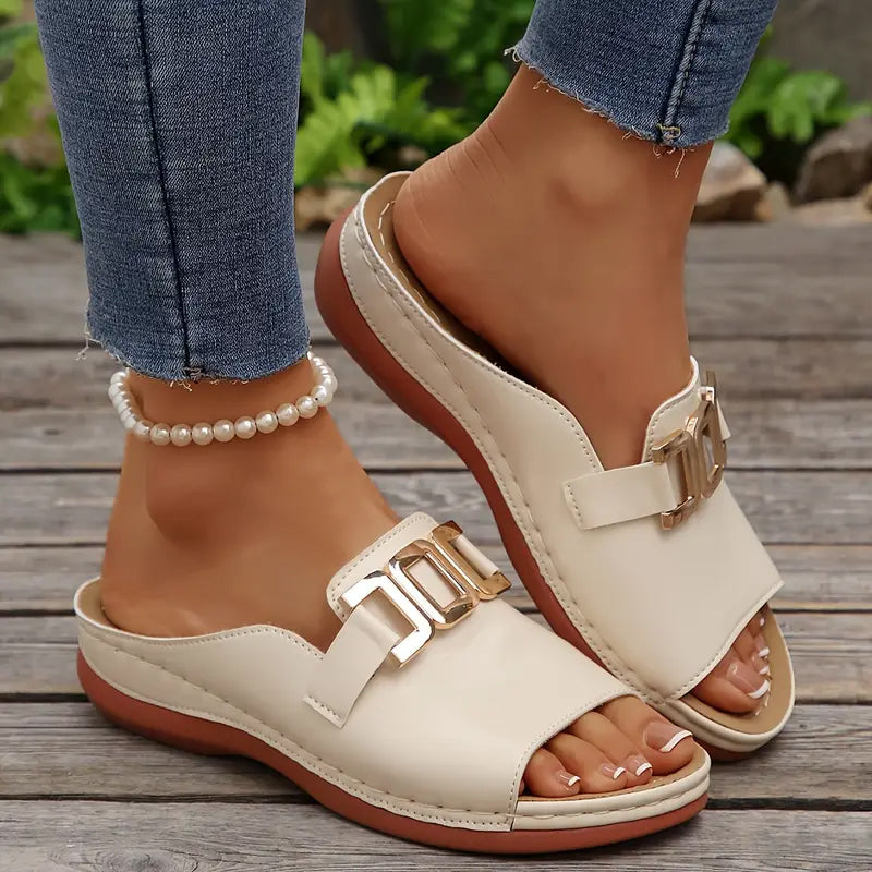 💞Meilleur confort- Sandales compensées orthopédiques confortables pour femmes
