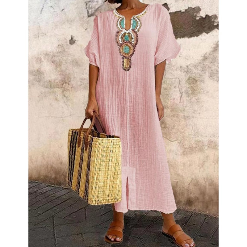 🩷Summer Hot Sale 50%OFF🩷Robe séparée de coton en vrac décontractée pour femmes