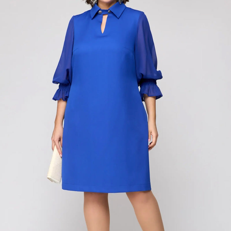 Robe élégante et solide à revers découpé pour femmes