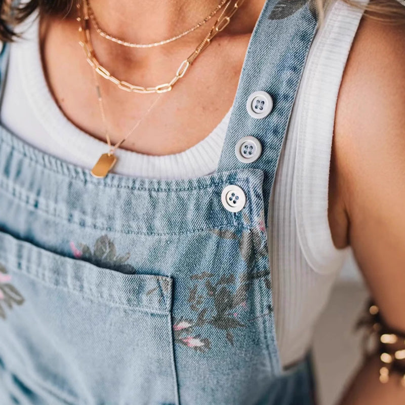 🌸2025 New Fashion Vintage Floral Imprimé en denim