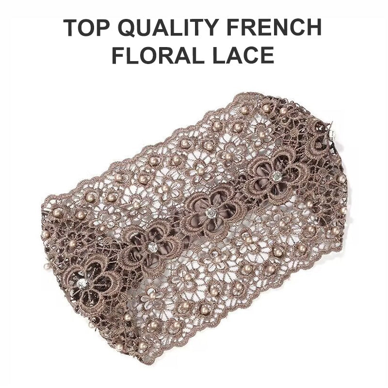 📢50% de réduction pour une durée limitée📢✨Bandeau Creux Large à Perles en Fleurs de Prunier