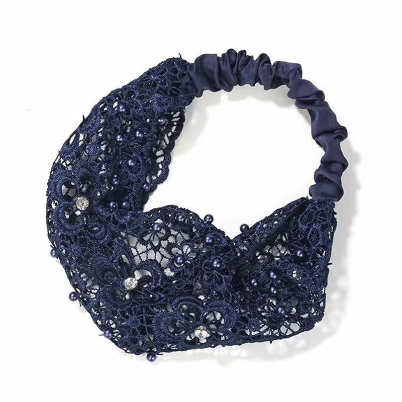 📢50% de réduction pour une durée limitée📢✨Bandeau Creux Large à Perles en Fleurs de Prunier