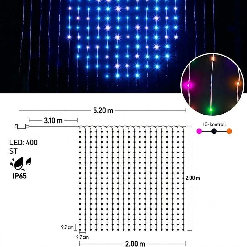 đĄ 50% RABATT NU! VattentĂ€ta LED-gardinljusslingor â appstyrning, musiksynk & anpassad ljuskonst â perfekt för fest, trĂ€dgĂ„rd och alla rum âš