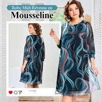 🔥50% de réduction🔥Robe Midi Rêveuse en Mousseline