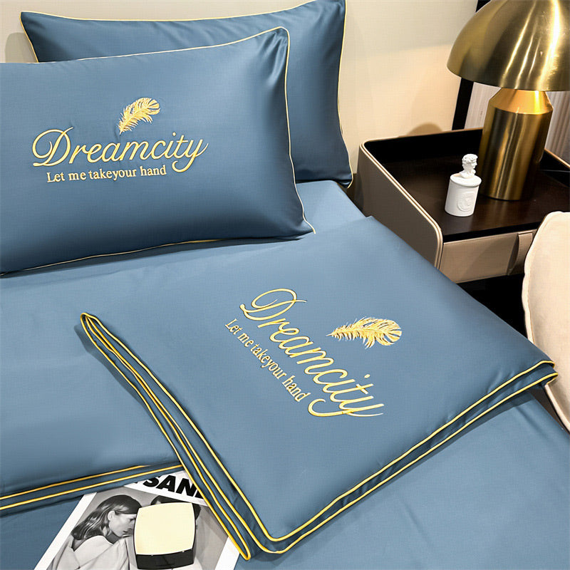⏳Offre spéciale à durée limitée⌛Parure de lit quatre pièces en velours de haute qualité💕Confortable et rafraîchissant