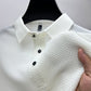 Chemise à manches courtes respirante en soie glacée pour hommes