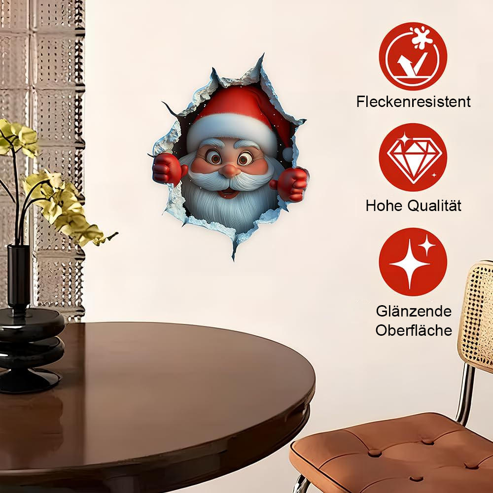🎅50% RABATT❄️Kreativa julväggdekaler, enkel att sätta upp och ta bort🎁🎄
