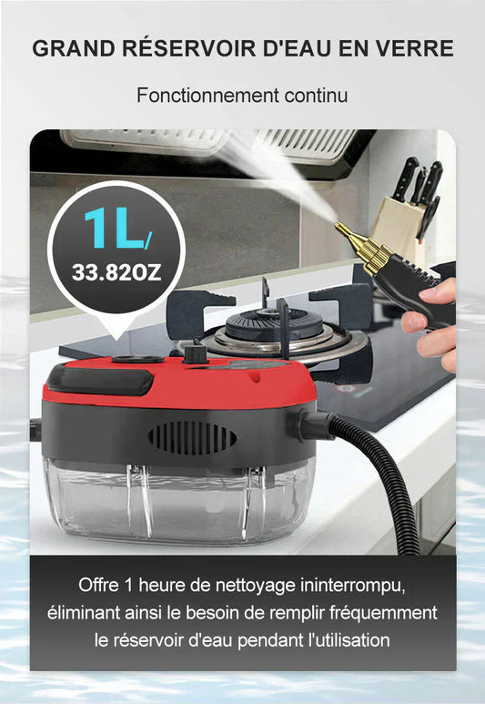 💥2500W Nettoyeur à Vapeur à Haute Température Pressurisée Portatif