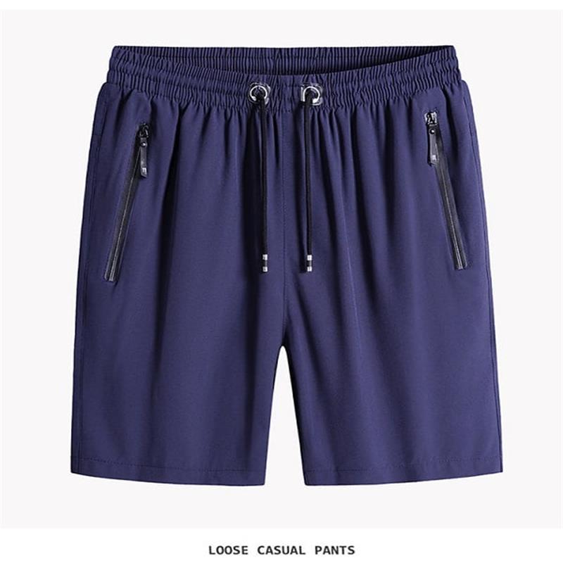 Shorts Extensibles en Soie Glacée pour Hommes de Grande Taille