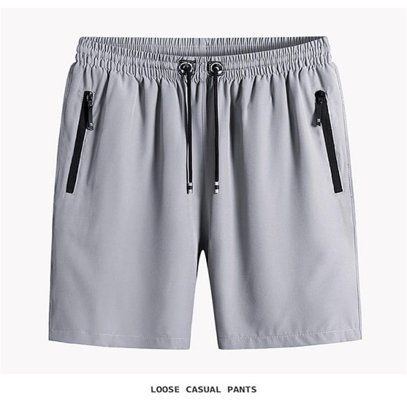 Shorts Extensibles en Soie Glacée pour Hommes de Grande Taille