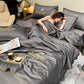 Housse de couette en soie glacée simple d'été
