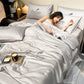 Housse de couette en soie glacée simple d'été