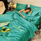 Housse de couette en soie glacée simple d'été