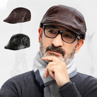 Casquettes en Cuir de Style Gavroche pour Hommes