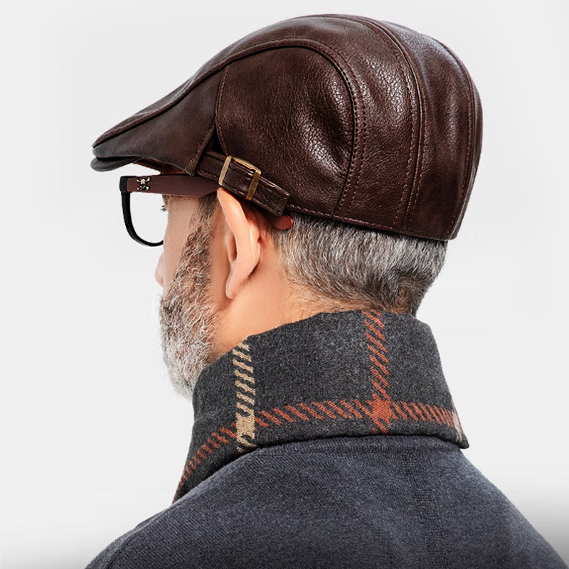 Casquettes en Cuir de Style Gavroche pour Hommes