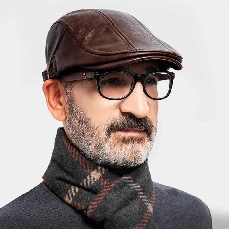 Casquettes en Cuir de Style Gavroche pour Hommes