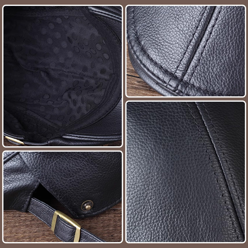 Casquettes en Cuir de Style Gavroche pour Hommes