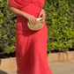Robe élégante en maille avec motif floral pour femmes