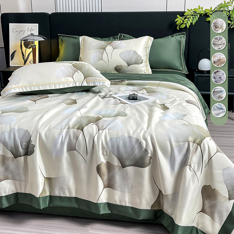 🔥Offre estivale limitée 60% de réduction 🌸 Parure de Lit 4 Pièces Florale Fraîche et Respirante