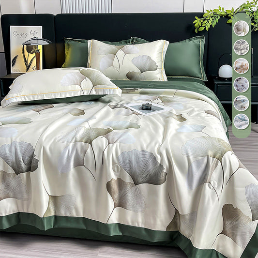🔥Offre estivale limitée 60% de réduction 🌸 Parure de Lit 4 Pièces Florale Fraîche et Respirante