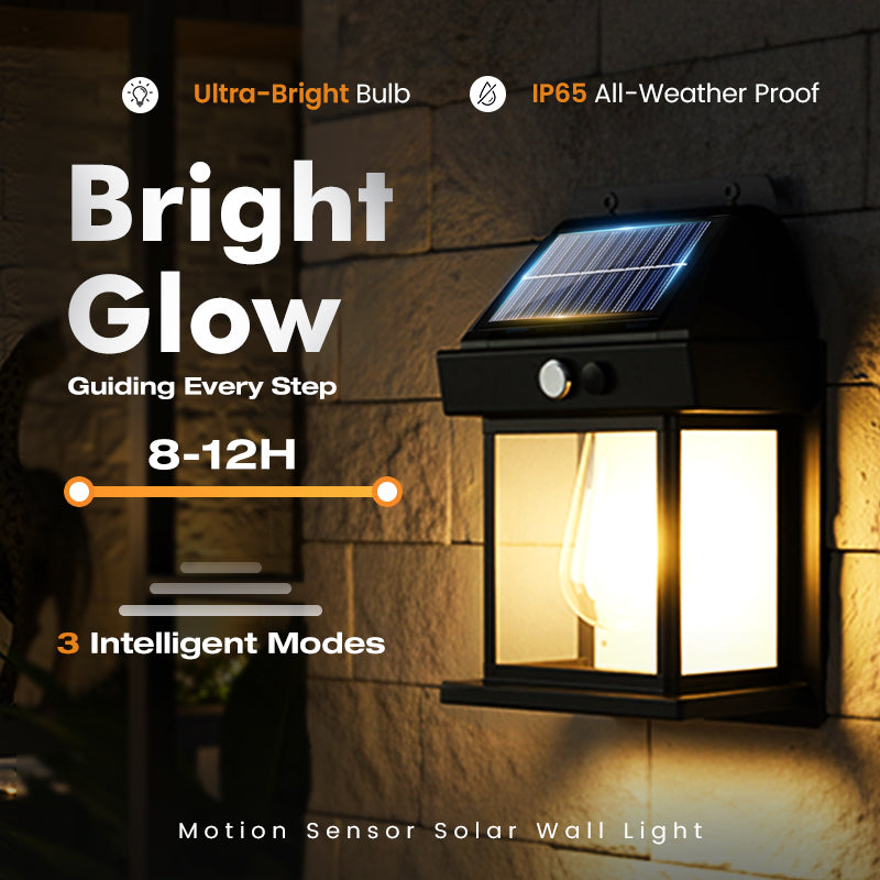 ☀️ 50 % RABATT! 💡 Solcellsvägglampa med rörelsedetektor, IP65 vattenskydd, trådlös och utan elräkning 🏡