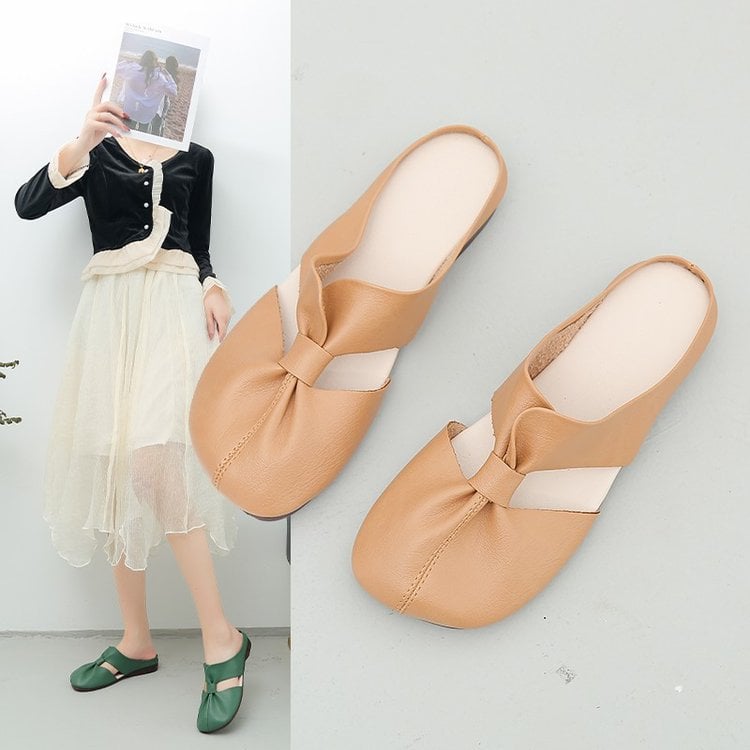 🔥Soldes d'été 50% de réduction👣Mules plates à découpes